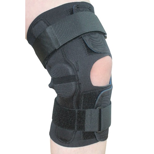 Universal ROM Hinged Knee Wrap Front Closure
